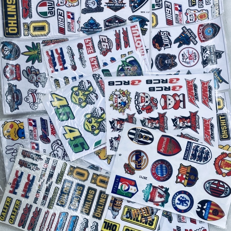 Tem sticker miếng dán xe máy wave sirius exciter 150 vision vespa vario winner x,team dán xe điện nón mũ bảo hiểm