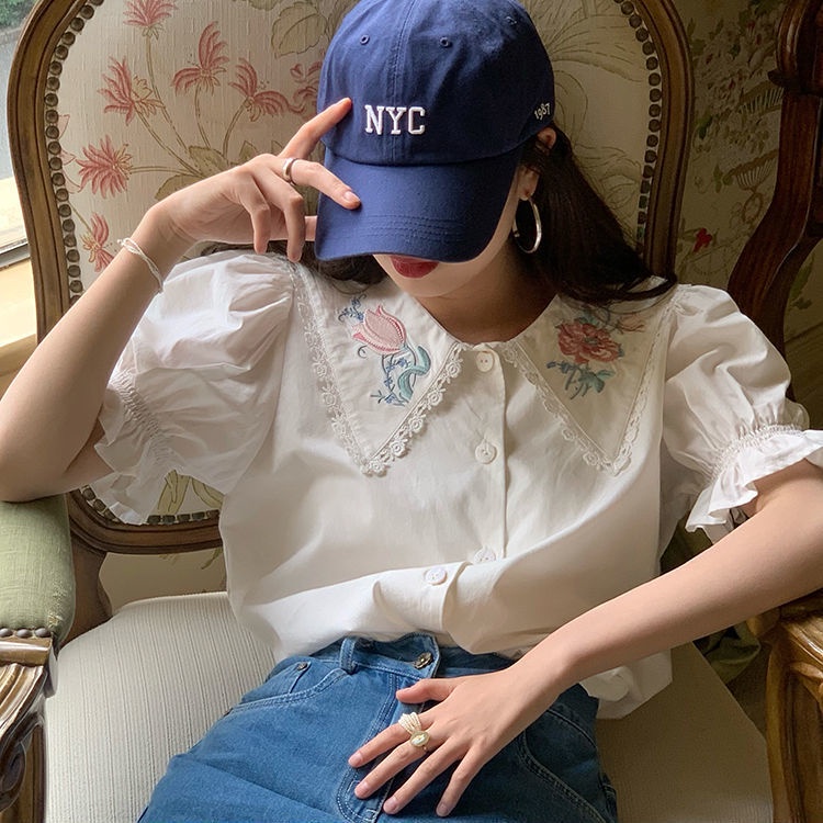 Áo Sơ Mi Nữ Ngắn Tay Cổ Bẻ Thời Trang Hàn