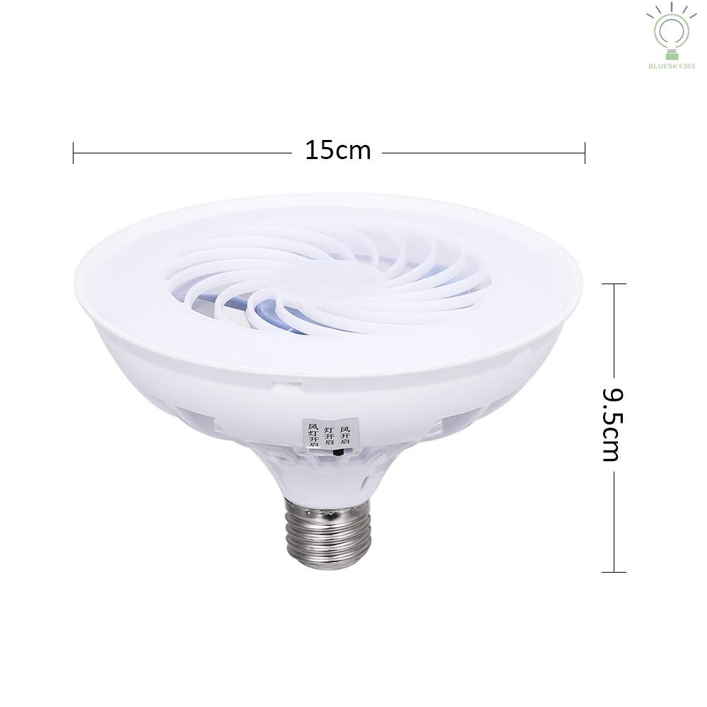 Quạt Mini E27 Gắn Đèn Led 85-220v 12w