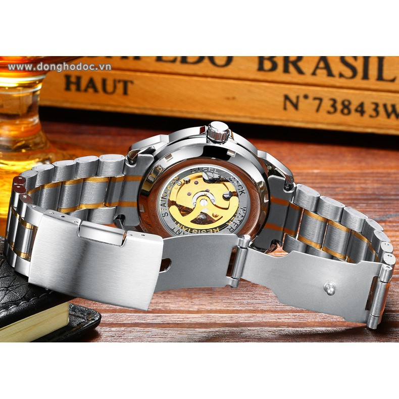 Đồng hồ Nam FNGEEN BRAY Cơ Automatic Lộ máy nghệ thuật