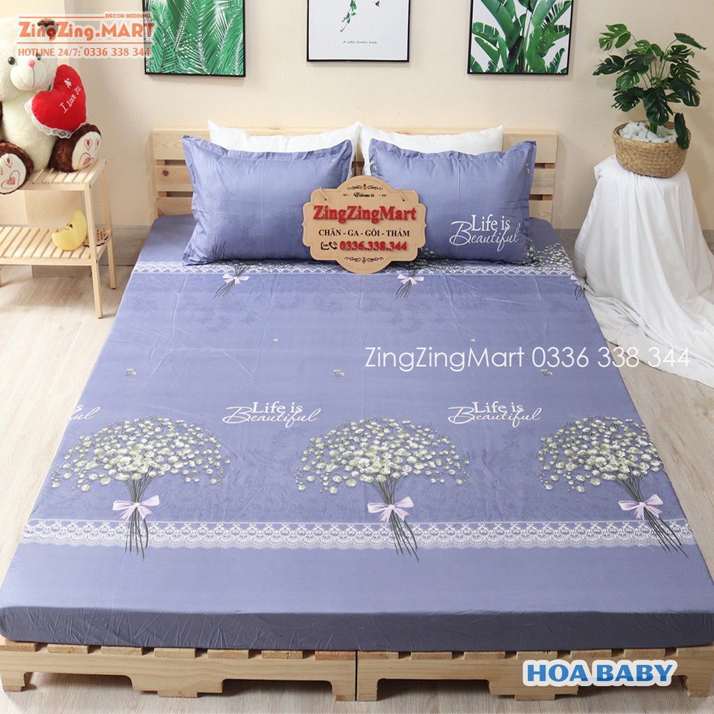 (Bán sỉ) Ga gối Poly Cotton Mẫu Chó Xám Đẹp (Được chọn mẫu - gửi ảnh cần mua qua chát) | BigBuy360 - bigbuy360.vn