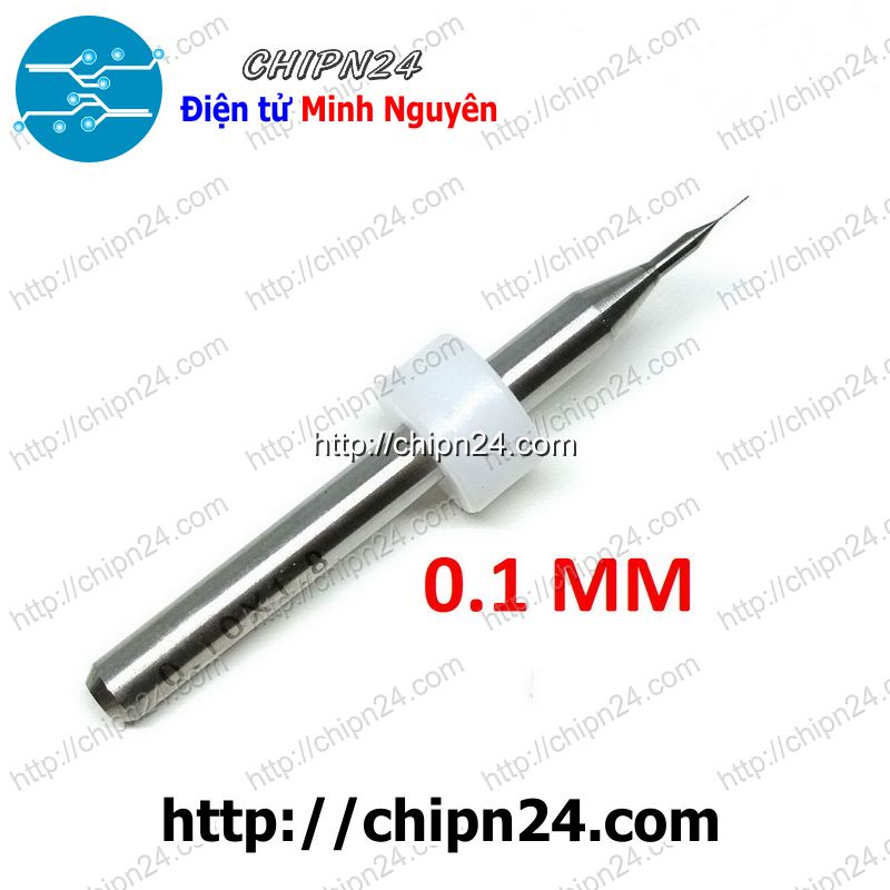 [2 CÂY] Mũi khoan mạch in CNC 0.1mm (Mạch điện tử, PCB)