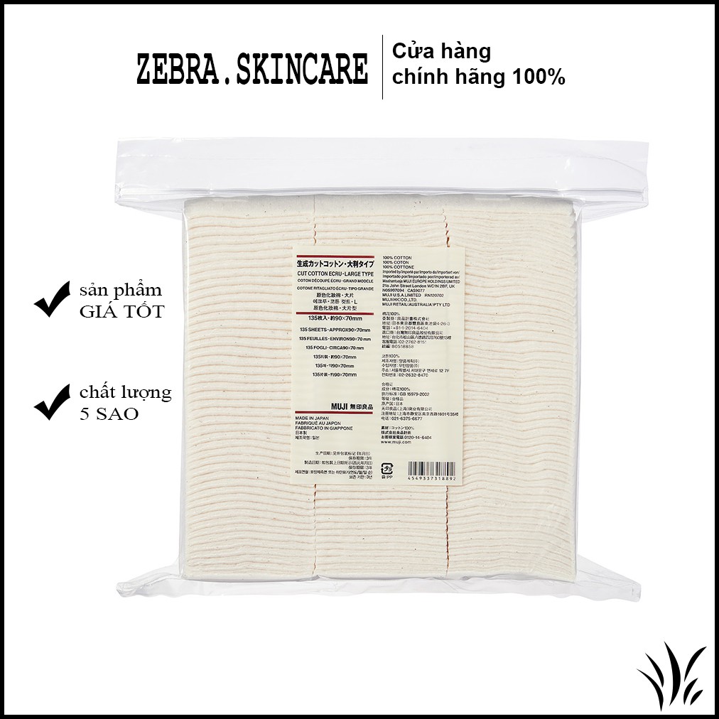 [Chính hãng] Bông Tẩy Trang MUJI Hữu Cơ Nhật Bản | Tẩy Trang MUJI Organic Cotton