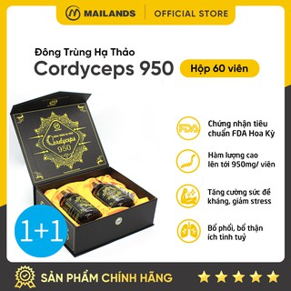 [COMBO]1 Hộp 60 viên Đông Trùng Hạ Thảo Cordyceps Mailands 950 +  1 hộp Đông Trùng Hạ Thảo Cordyceps 500 30 viên