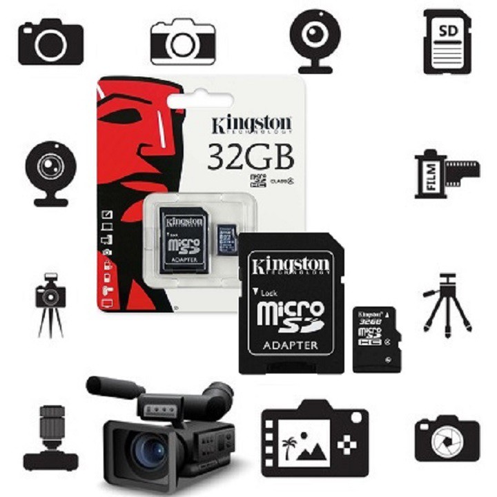 Thẻ nhớ Kingston 32GB – KINGSTON MicroSD Class10 – CHÍNH HÃNG – Bảo hành 5 năm – Kèm Adapter