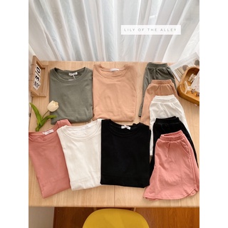 Set tanktop trơn + quần short Phong cách Ulzzang Hàn Quốc