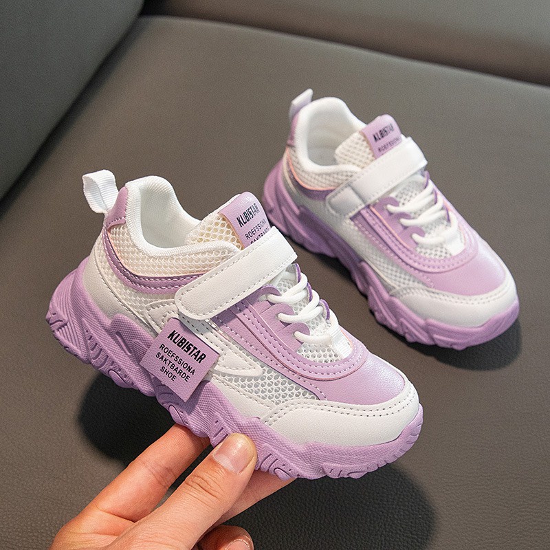 Giày thể thao chống trượt phối lưới thoáng khí, thời trang cho trẻ em 9329