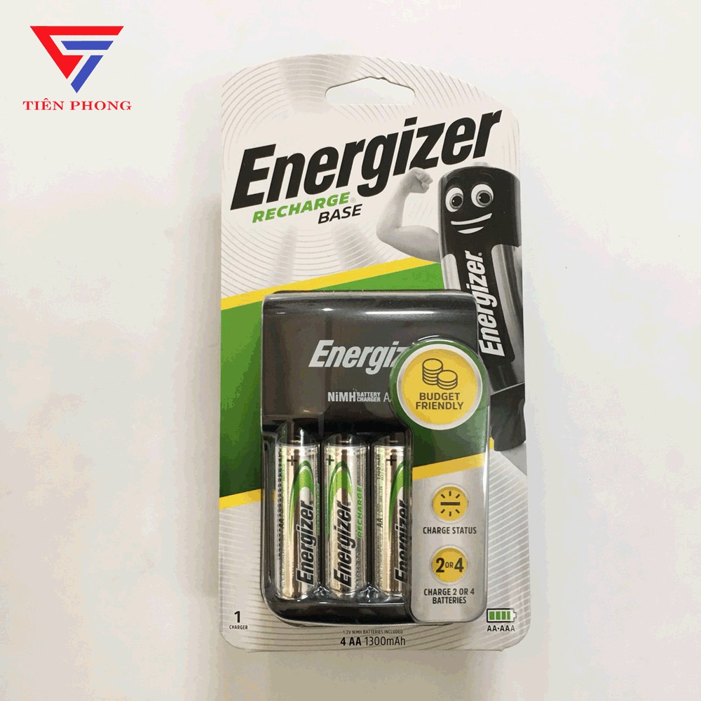 Bộ Máy Sạc Pin Energizer CHVC4 Kèm 4 Pin AA 1300mAh