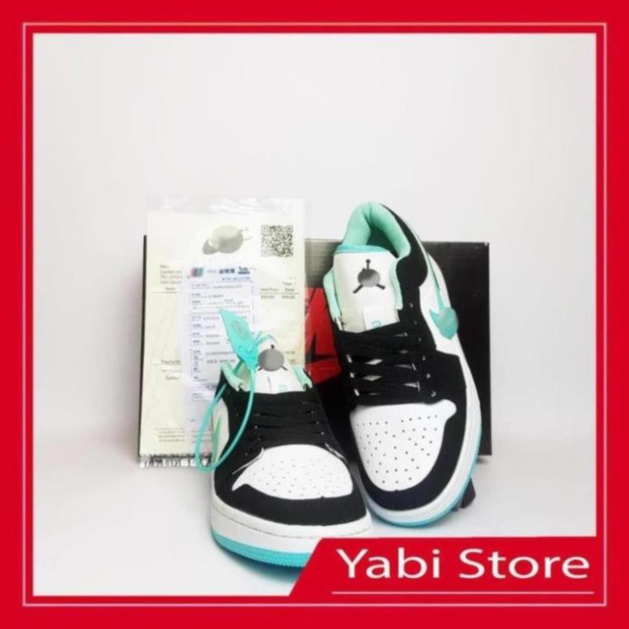 FREE SHIP-HÀNG QUẢNG CHÂU Giày thể thao sneakerAir Jordan 1 Low JD xanh Ngọc full box - Yabi Store