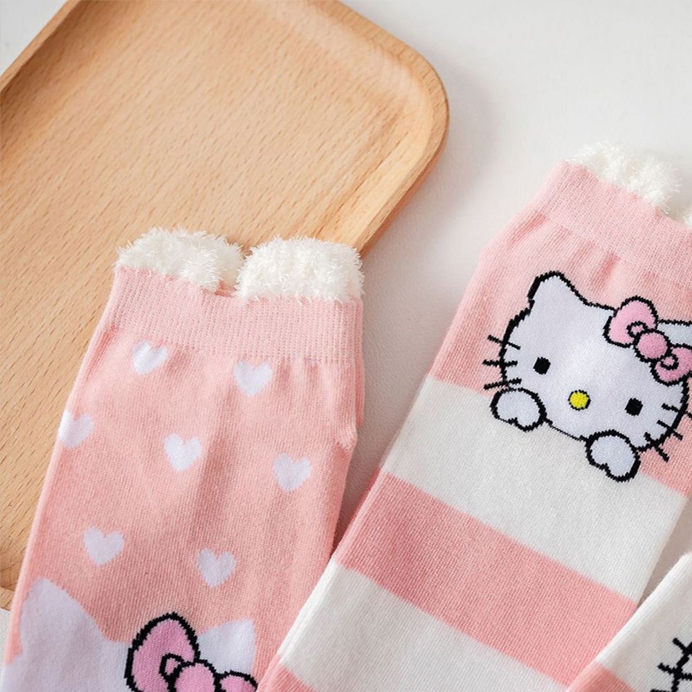 Vớ cotton mềm mại in họa tiết mèo hoạt hình phong cách Harajuku Hàn Quốc chất lượng cao<br />
