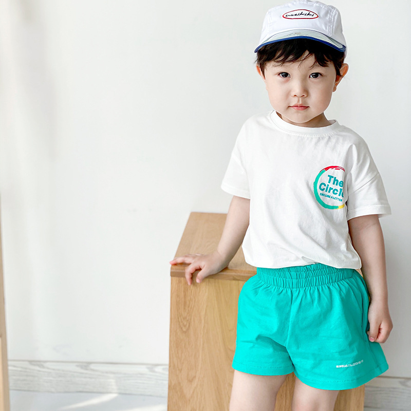Áo thun in họa tiết kiểu Hàn Quốc thời trang mùa hè cho gia đình 80-130