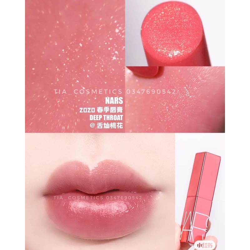 Son dưỡng môi NARS Orgasm Afterglow Lip Balm các màu Orgasm, Turbo, Torrid, DolceVita fullsize, fullbox