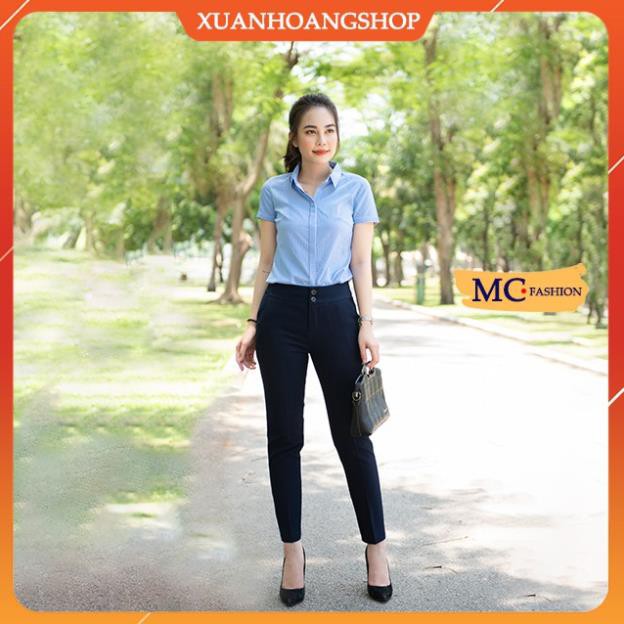 Quần Tây Nữ Mc Fashion Dáng Quần Âu Nữ, Kiểu Công Sở, Lưng Cao, Ống Côn, 3 Màu Đẹp(Đen, Xanh Tím Than, Ghi Xám) Q0279 .