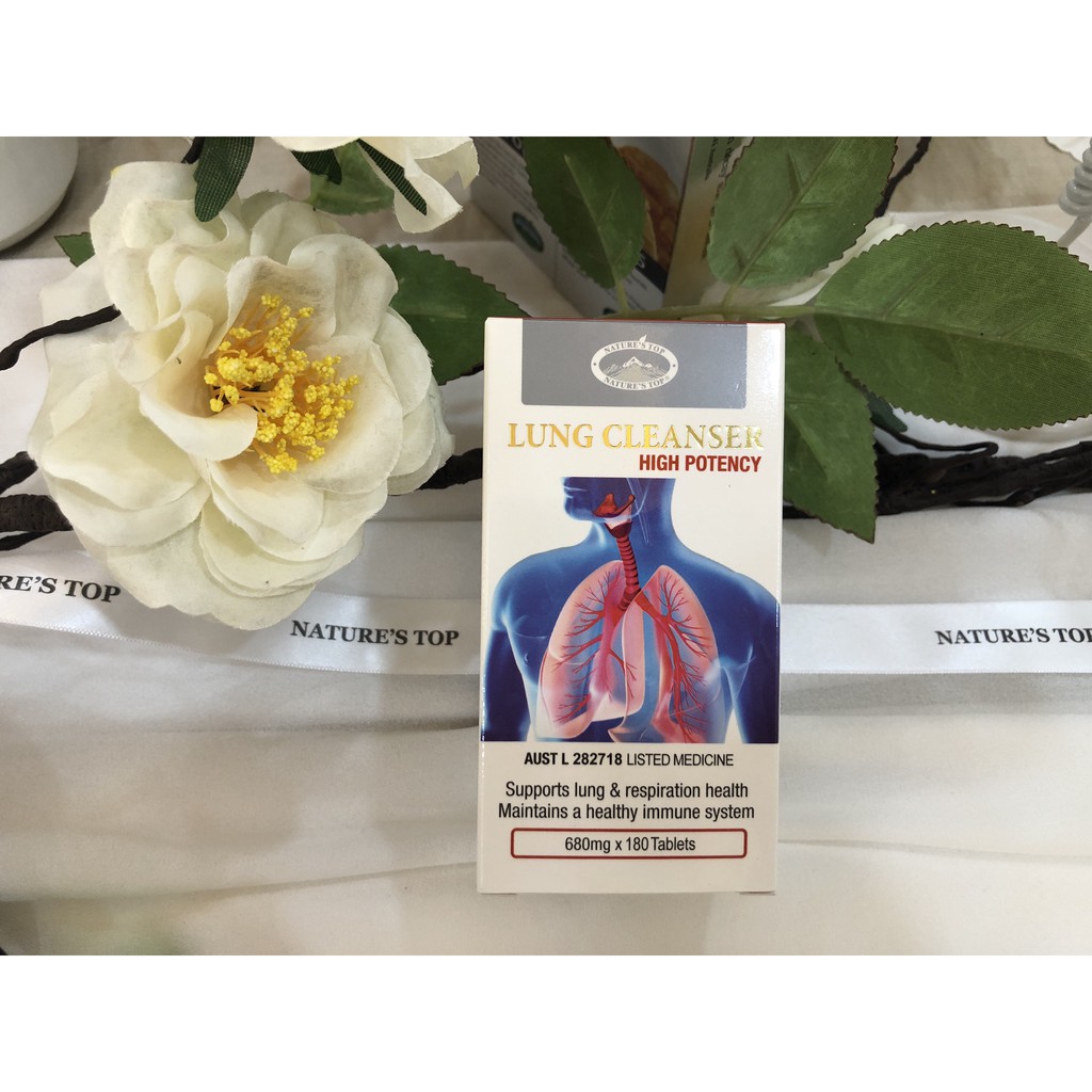 Viên uống hỗ trợ thải độc phổi Nature's Top Lung cleanser( 180 viên)