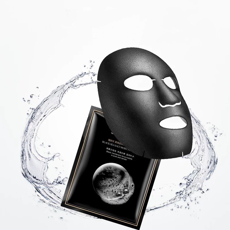 Mặt nạ sủi bọt SOWBAF thải độc Black Sea Salt Moist Foam Mask làm sạch lỗ chân lông mụn đầu đen SOBA01