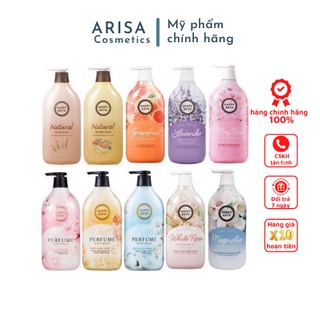 Sữa tắm nước hoa mịn da trắng da thảo dược thiên nhiên Happy Bath 900g Arisa Cosmetics