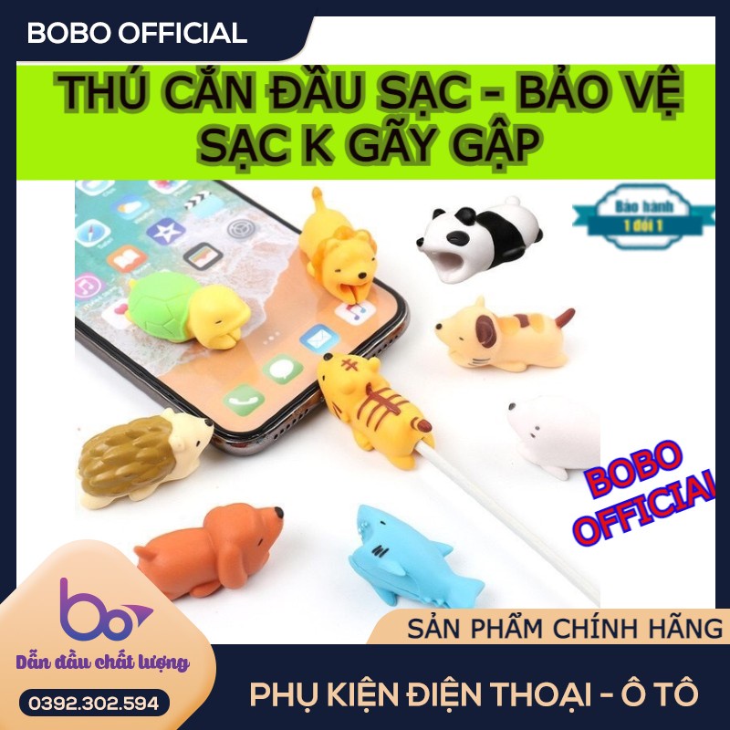 Phụ kiện thú silicon bọc bảo vệ đầu dây cáp sạc USB Cable Bite siêu cute siêu dễ thương