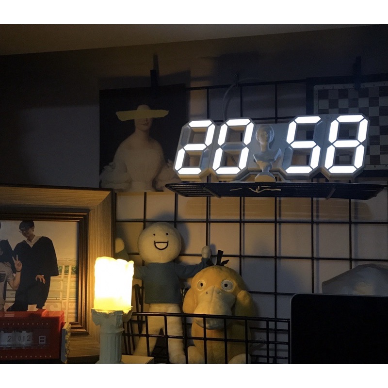 Đồng hồ Led 3D treo tường, để bàn đa chức năng