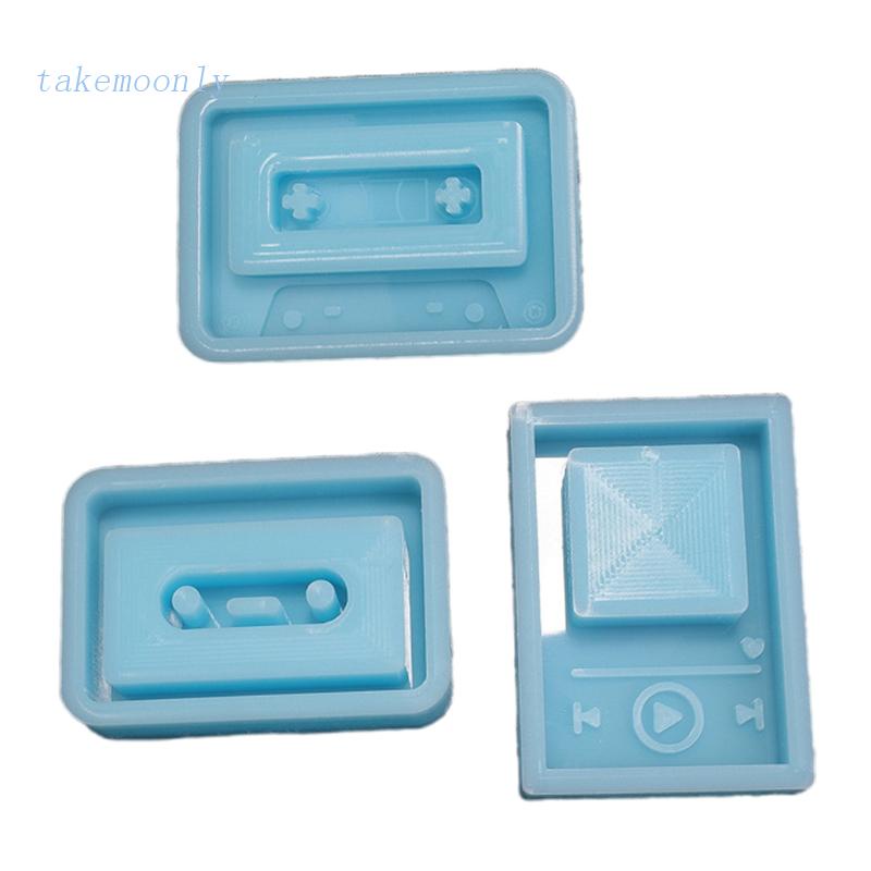 Khuôn Làm Móc Khóa Bằng Silicone Epoxy Resin Cát Chảy Hình Máy Nghe Nhạc