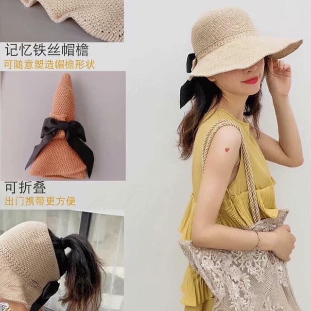Mũ cói du lịch