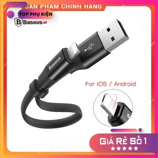 Cáp sạc nhanh 23cm Baseus đa năng 1 đầu cắm 2 chân Lightning & MicroUSB cho iphone giá siêu rẻ