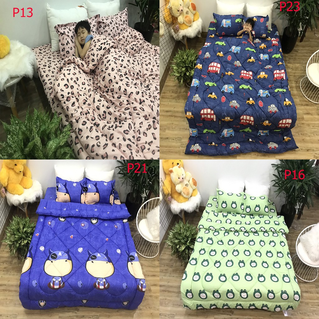 Trọn bộ 5 món ga gối chăn phao cotton poly nhiều mẫu 2019( được chọn mẫu nhé Khách) | BigBuy360 - bigbuy360.vn