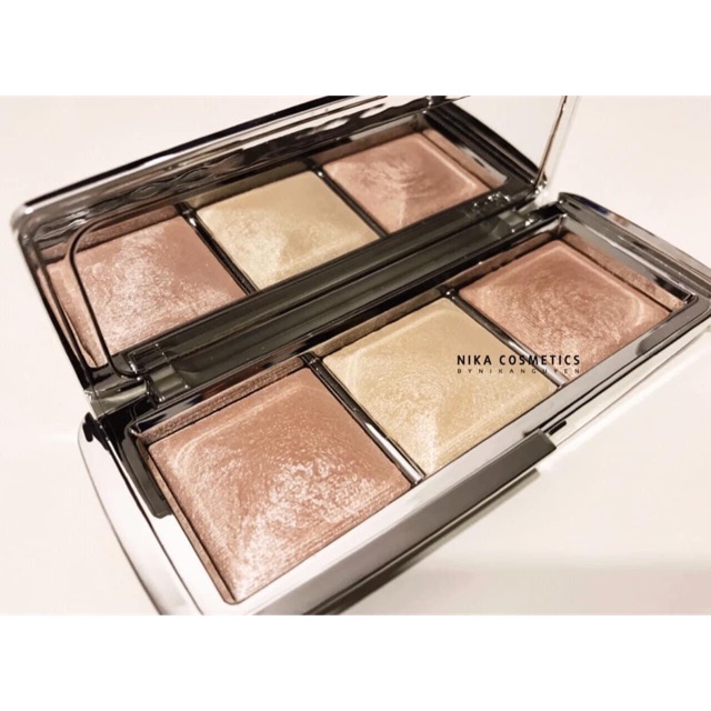 Bảng Phấn Bắt Sáng Hourglass Ambient Metallic Strobe Lighting Palette 3 ô siêu mịn, hack da long lanh