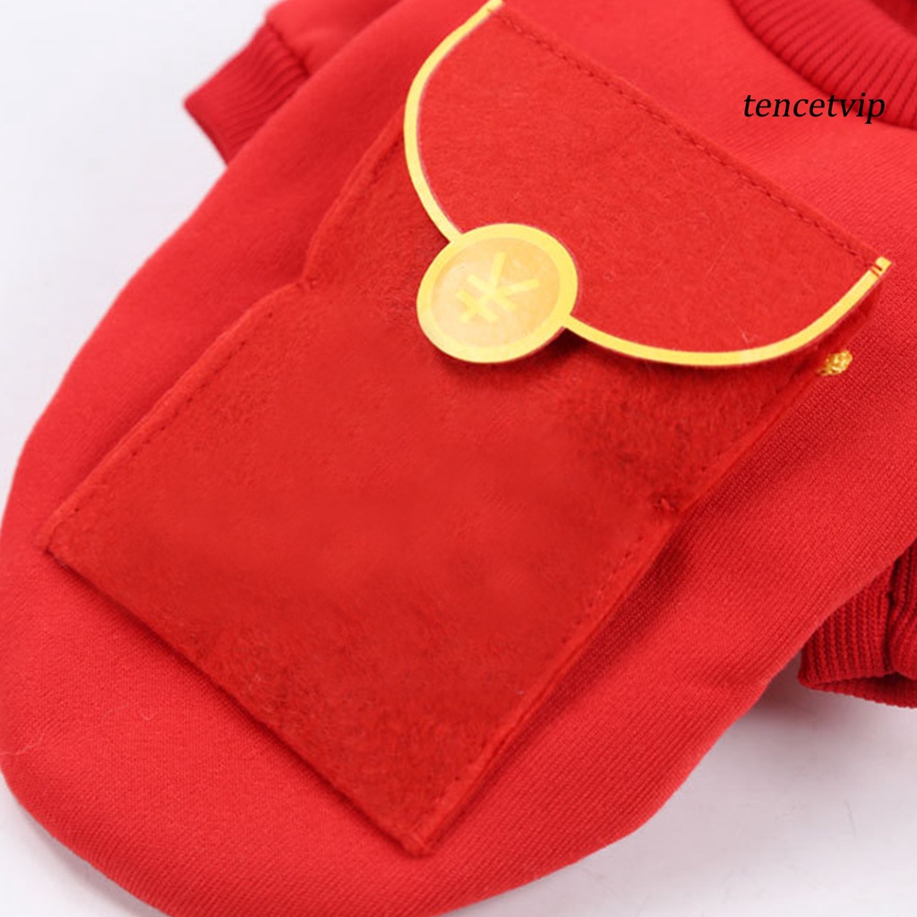 Áo sweater thời trang phong cách năm mới đáng yêu thoáng mát dành cho thú cưng