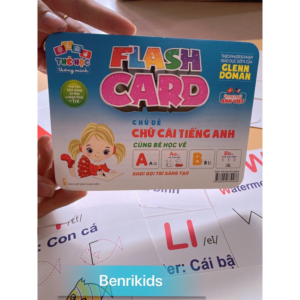 Bộ Thẻ Học FLASHCARDS Song Ngữ Thông Minh Chủ Đề Chữ Cái Tiếng Anh
