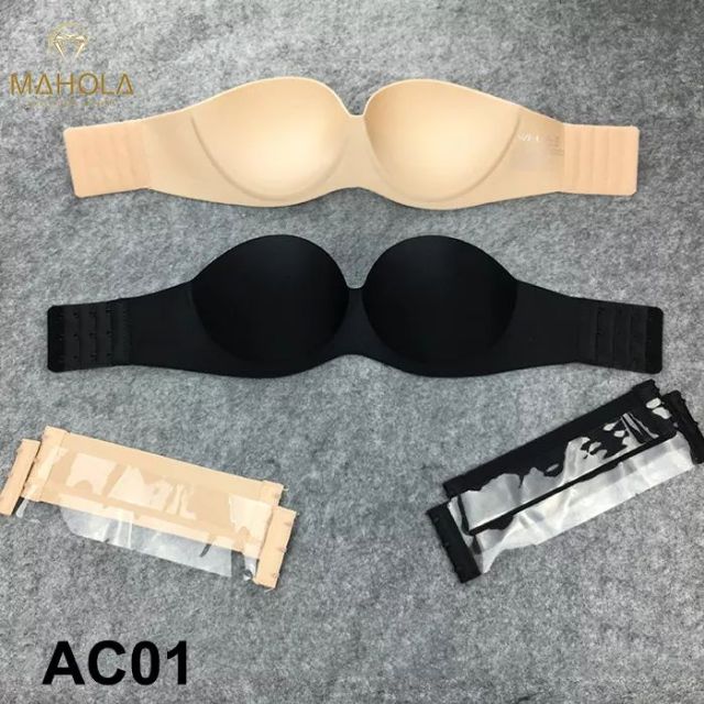 Áo ngực không dây cup ngang chống tụt mặc đầm hở lưng