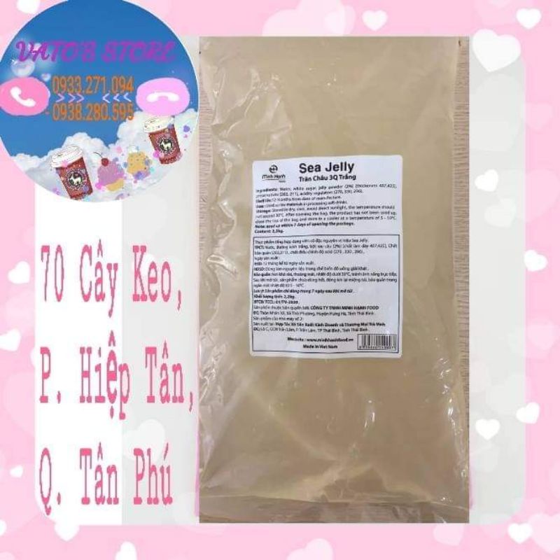 Trân châu 3Q trắng Minh Hạnh 2kg / Trân châu trắng ngọc trai Jelly ăn liền