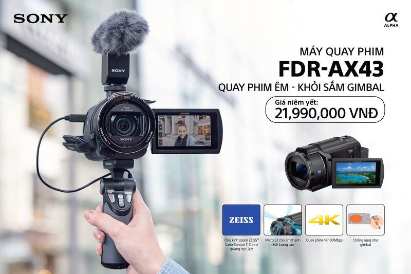 Máy quay phim Sony FDR-AX43 - Chính hãng