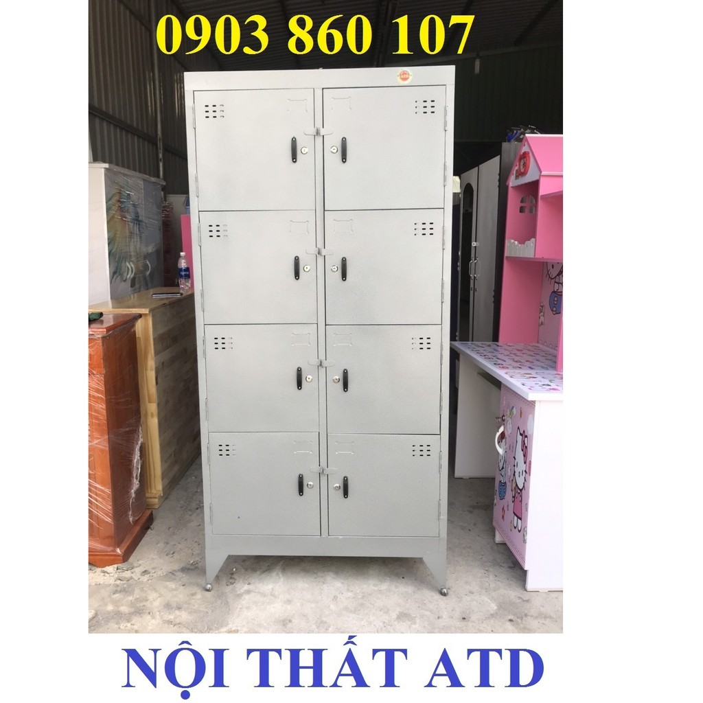 Tủ sắt locker văn phòng -Tủ hồ sơ sắt có khóa 8, 10 cửa y hình hcm bình dương quận 7 quận 1