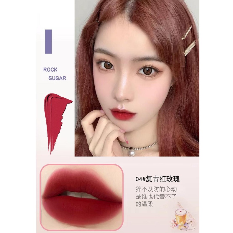 ￼[SẴN SLL-chuyên sỉ ] Set 5 Cây Son Kem Lì Mịn Môi Cô Gái Mealea Beauty Hot insta tiktok tone đất trắng răng trẻ trung