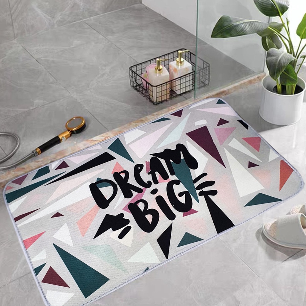 Thảm chùi chân, thảm lau chân vải ép thấm nước kích thước 60x40 cm