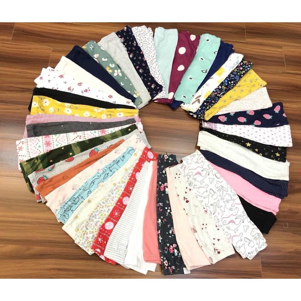 Quần bé gái,set 5 chiếc quần legging cho bé từ 0-3 tuổi ,xuất dư combodia,co dãn tốt chất vải xuất dư mềm đẹp