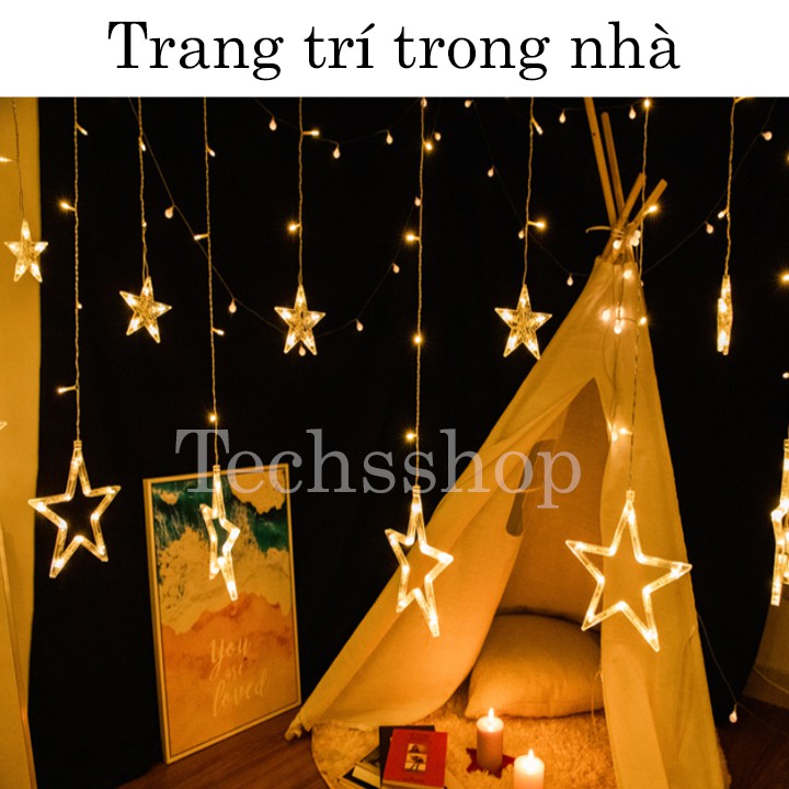 Dây Đèn Led Hình Ngôi Sao Lớn Dài 3M Sử Dụng Điện 220V Trang Trí Quán Cà Phê Shop Cửa Hàng - Led Trang Trí Noel Tết 2021