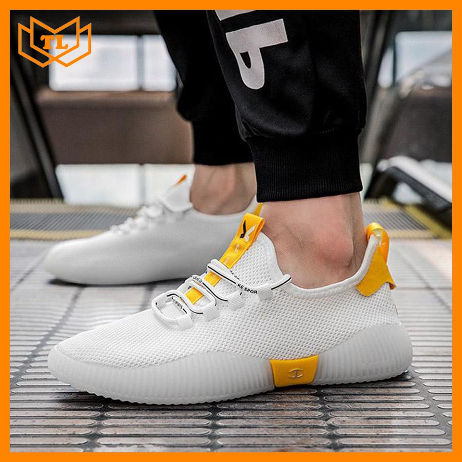 Giày sneaker nam thân vải trắng TL783 Shop Thành Long chuyên giày nam