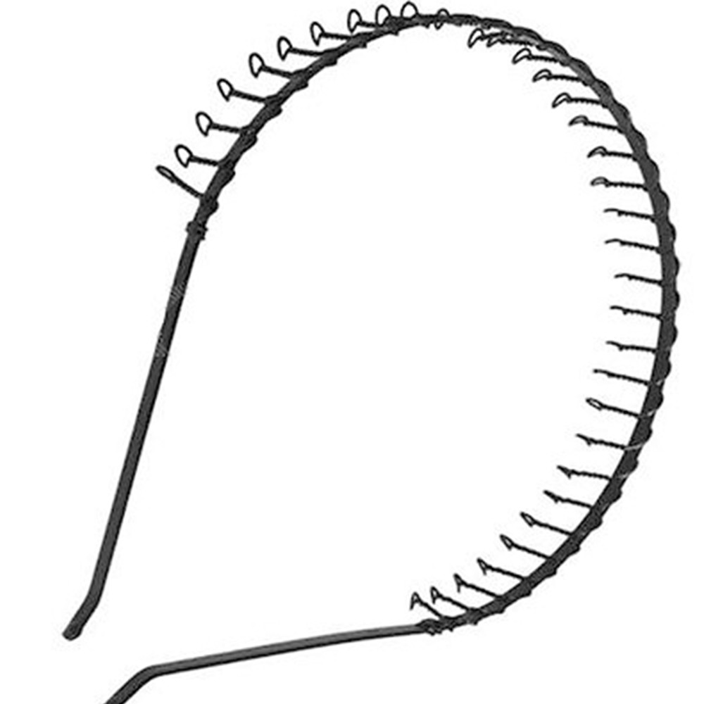 Băng đô cài tóc đen kim loại dành cho thể thao