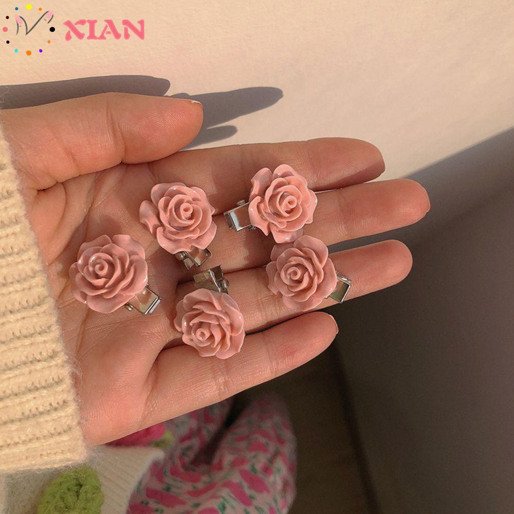 Xianstore Set 5 Kẹp Tóc Hình Hoa Hồng Dễ Thương Cho Nữ