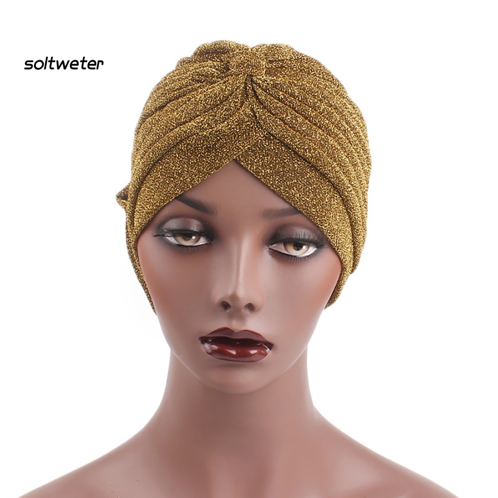 Mũ trùm đầu nữ phong cách Hồi giáo trang trí hoa lấp lánh nhiều màu sắc