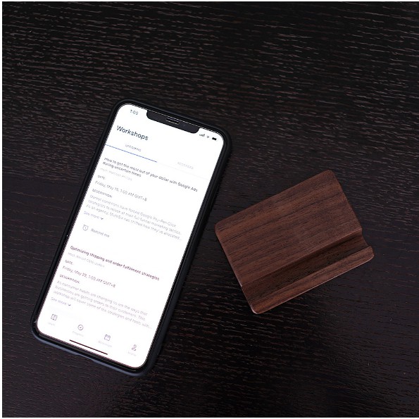 Giá đỡ gỗ óc chó đen cao cấp cho điện thoại - Kệ để smartphone xem phim chống trượt nhiều kích thước | BigBuy360 - bigbuy360.vn