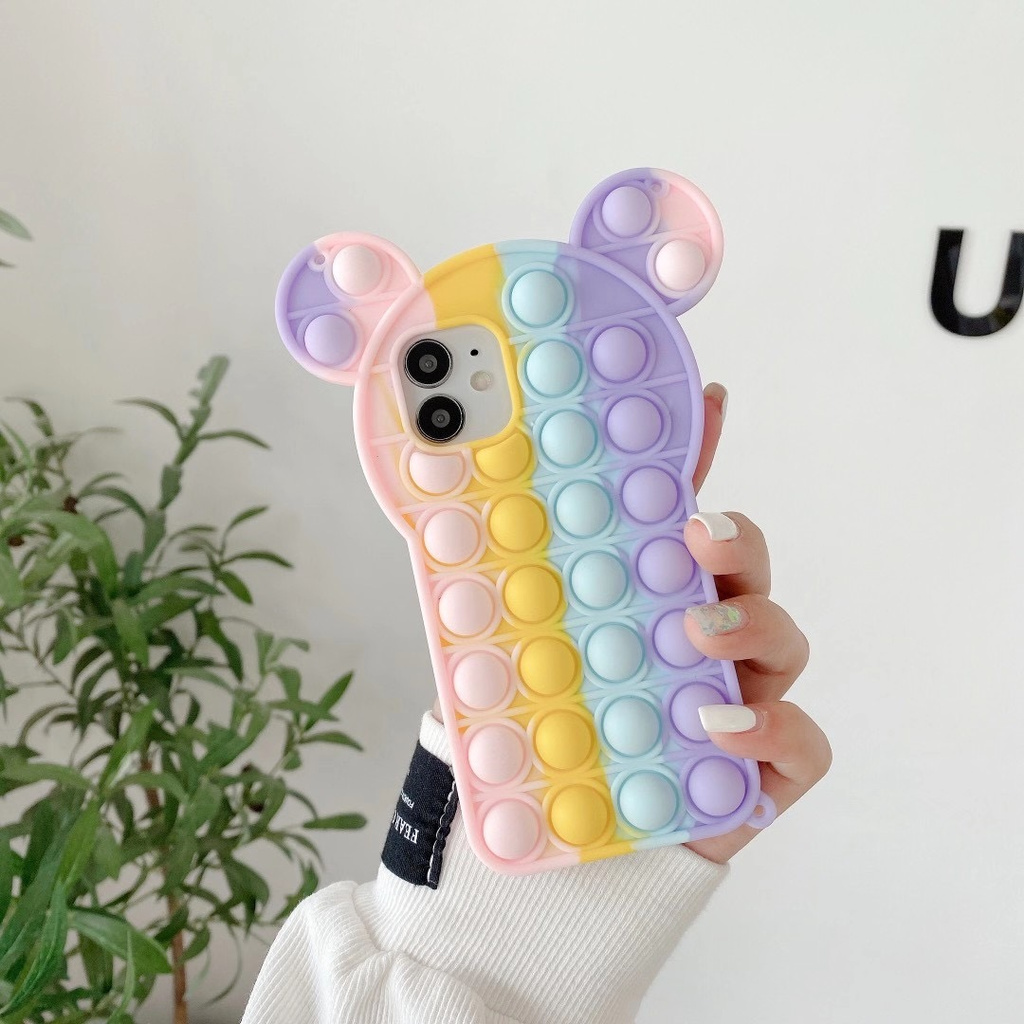 Ốp Điện Thoại Hình Chuột Mickey Màu Hồng Cho Iphone 12 Pro Mini 11 Xs Max Xr 7 8 Plus