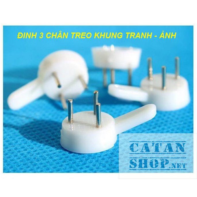 Combo 20 Đinh 4 Chân Đóng Tường Không Cần Khoan, Đinh 3 Chân Treo Tranh Treo Đồ Đa Năng