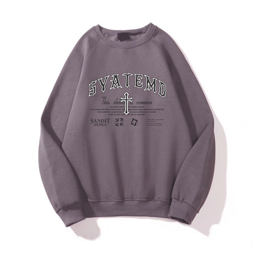 Áo Sweater Unisex S4 nỉ bông cổ tròn form rộng FPLUS