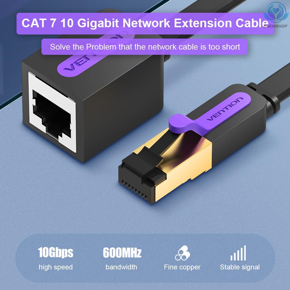 Dây Cáp Mạng Vention Cat 7 10 Gigabit Rj45 Lan Dài 10m Đen