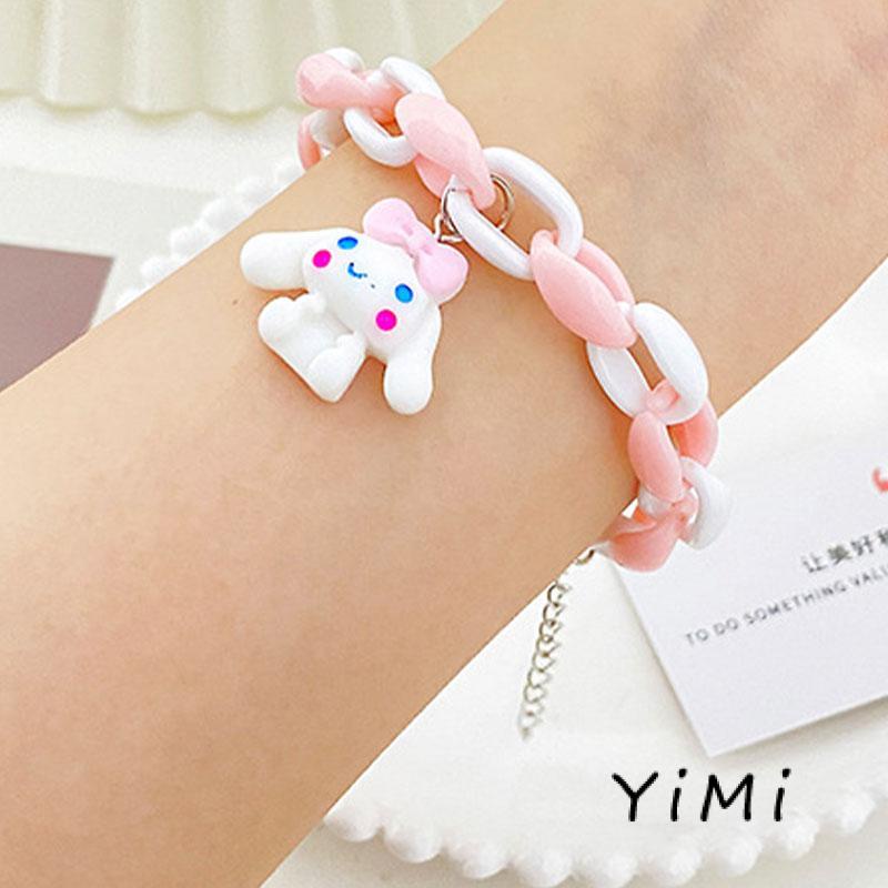 Vòng Tay Dây Chuỗi Mặt Hình Chú Chó Cinnamon Phong Cách Nhật Bản Xinh Xắn