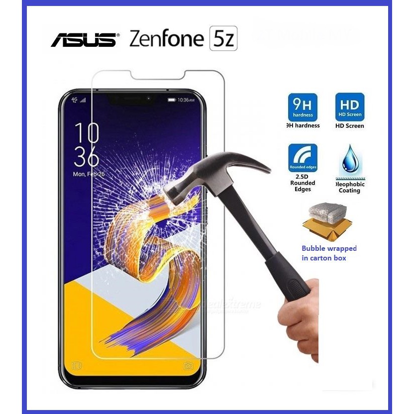 Kính cường lực Asus Zenfone 5z - ZS620KL (trong suốt)