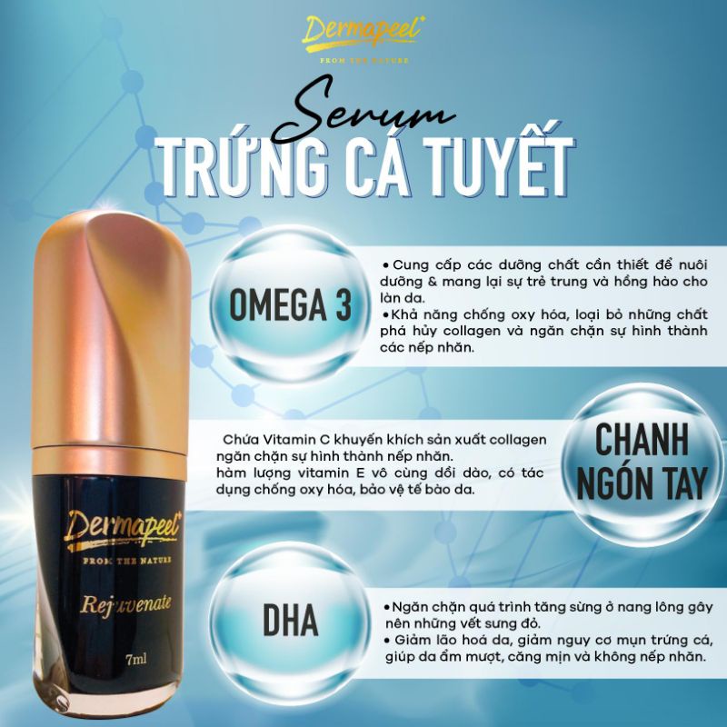Serum trứng cá Dermapeel . cam kết sạch mụn hàng chính hãng . tphcm giao trong ngày