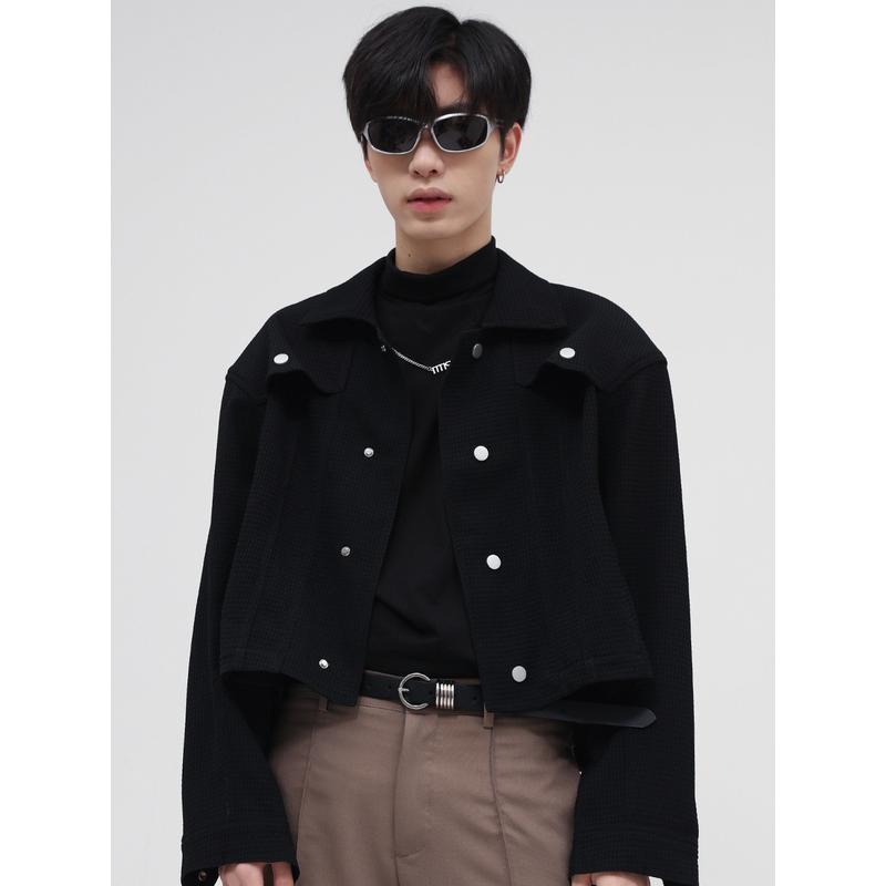 Áo Khoác Ngắn Dáng Rộng Phong Cách Retro Thời Trang Cho Nam Nữ